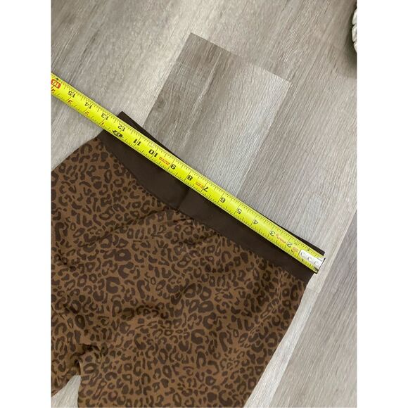 No Boundaries Brown Corduroy and Leopard Print Leggings, Size Medium, Lot of 2 - Picture 4 of 11